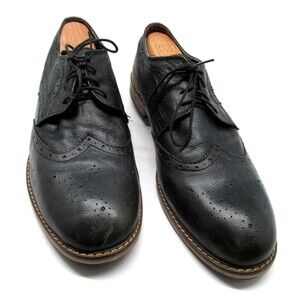 Cedar Wood State Mens Black Wingtip Brogue Derbys Size US 13 EUR 47